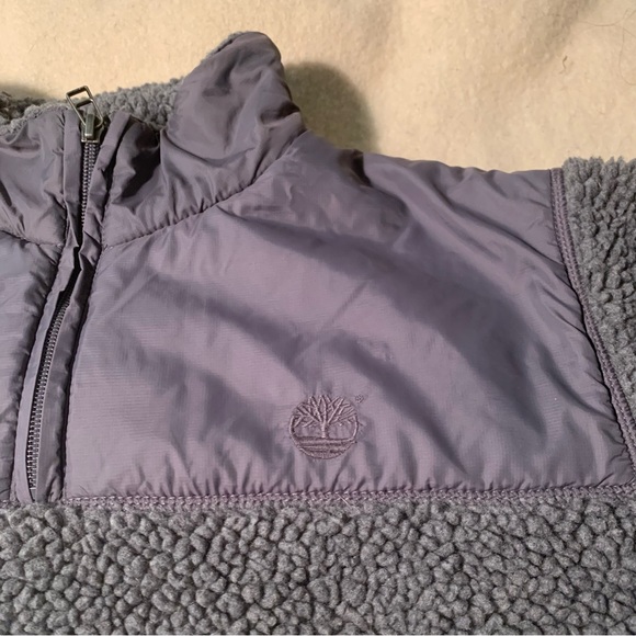 Timberland Sherpa/nylon 1/4 zip, small - Picture 3 of 8